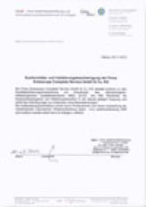 Konformit&auml;tsbescheinigung