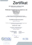 Zertifikt DIN EN ISO 13485